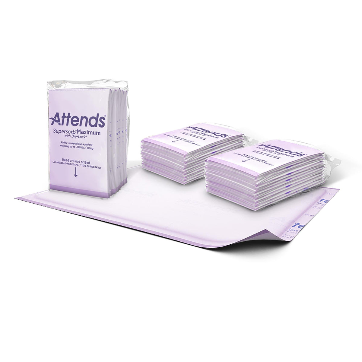 Attends® Supersorb™ Maximum Premium Underpads, 30 x 36 Inches, CS/60