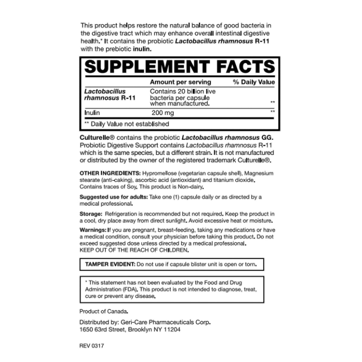 Geri-Care® Probiotic Dietary Supplement
