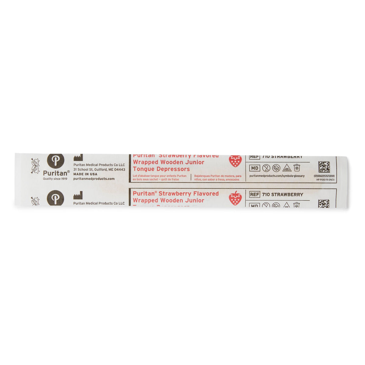Puritan® Tongue Depressor, Strawberry Flavor, 5.5 inches long, BX/50