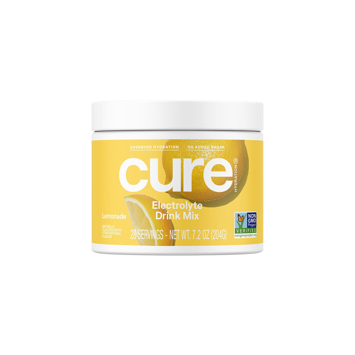 Cure Electrolyte Drink Mix made with Coconut Water, Lemonade, 7.2-ounce Jar, EA/1