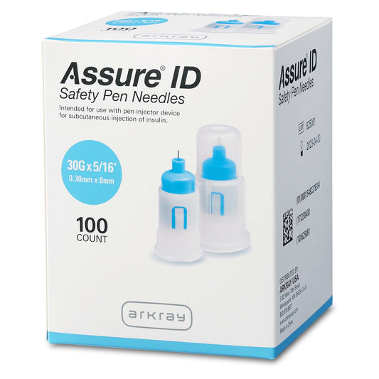 Assure® ID Standard Safety Insulin Pen Needle, 30 gauge, 8 mm Length, BX/100