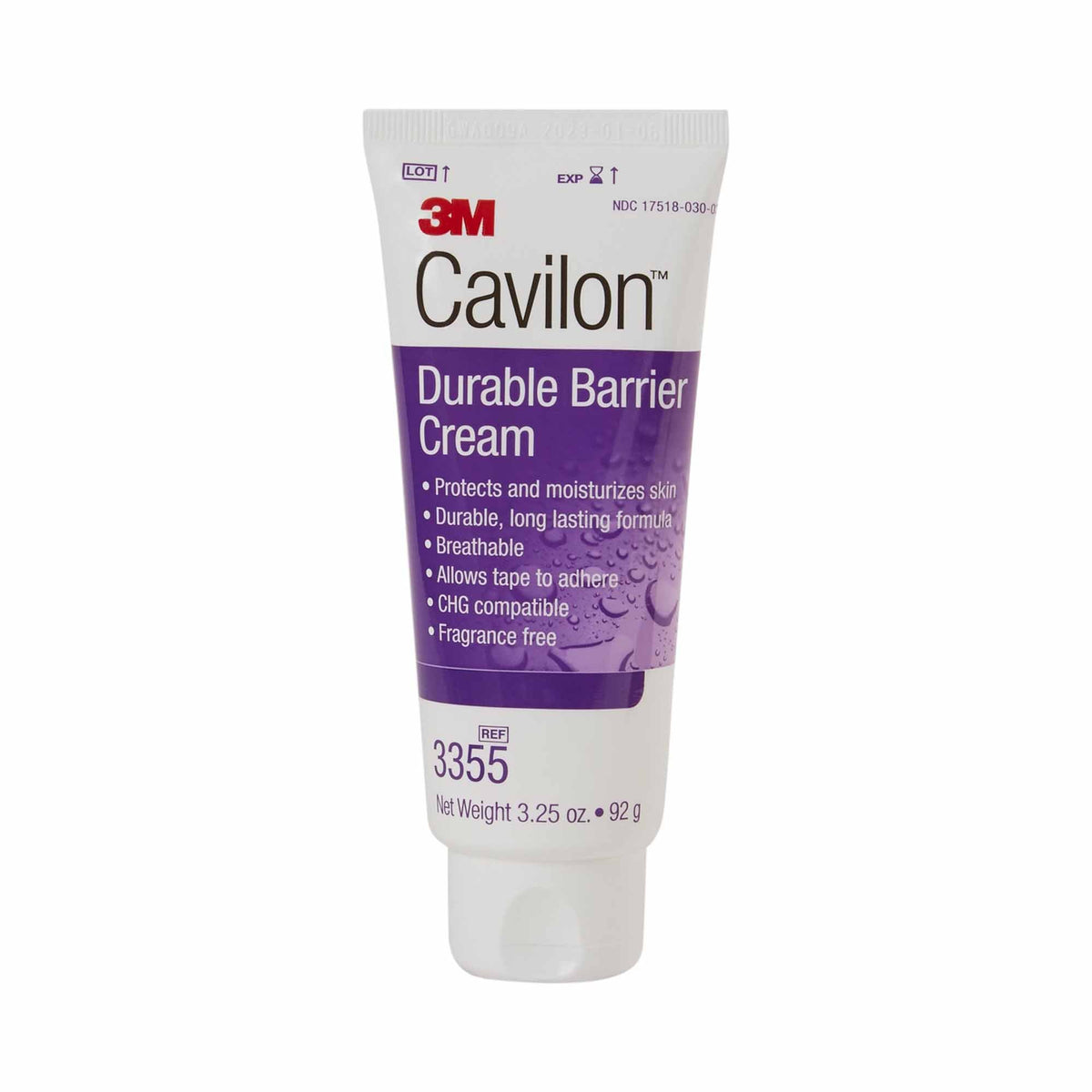 3M™ Cavilon™ Barrier Cream, Unscented, Hypoallergenic, 3.25-ounce Tube, EA/1