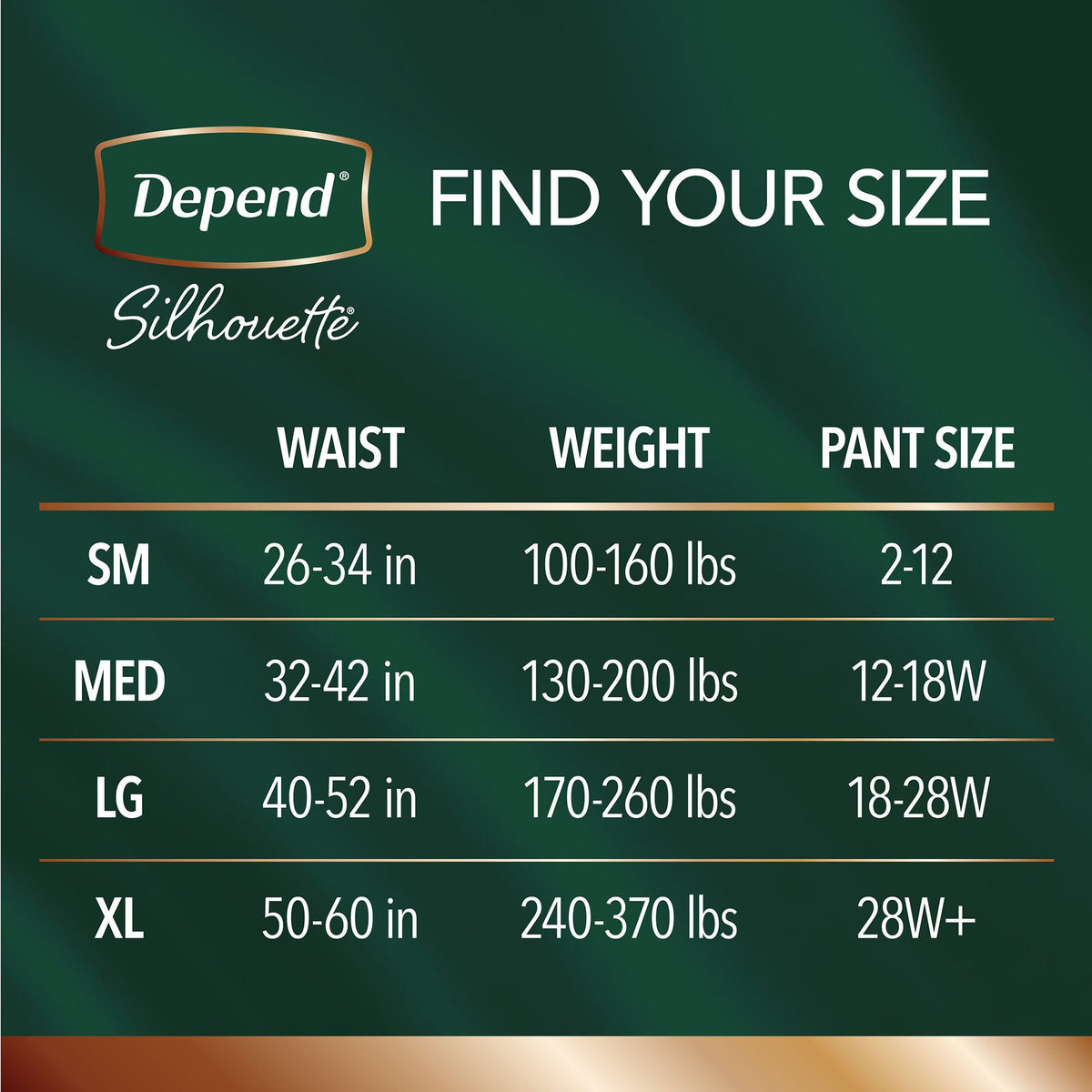 Depend® Silhouette® Maximum Absorbency Underwear, Medium