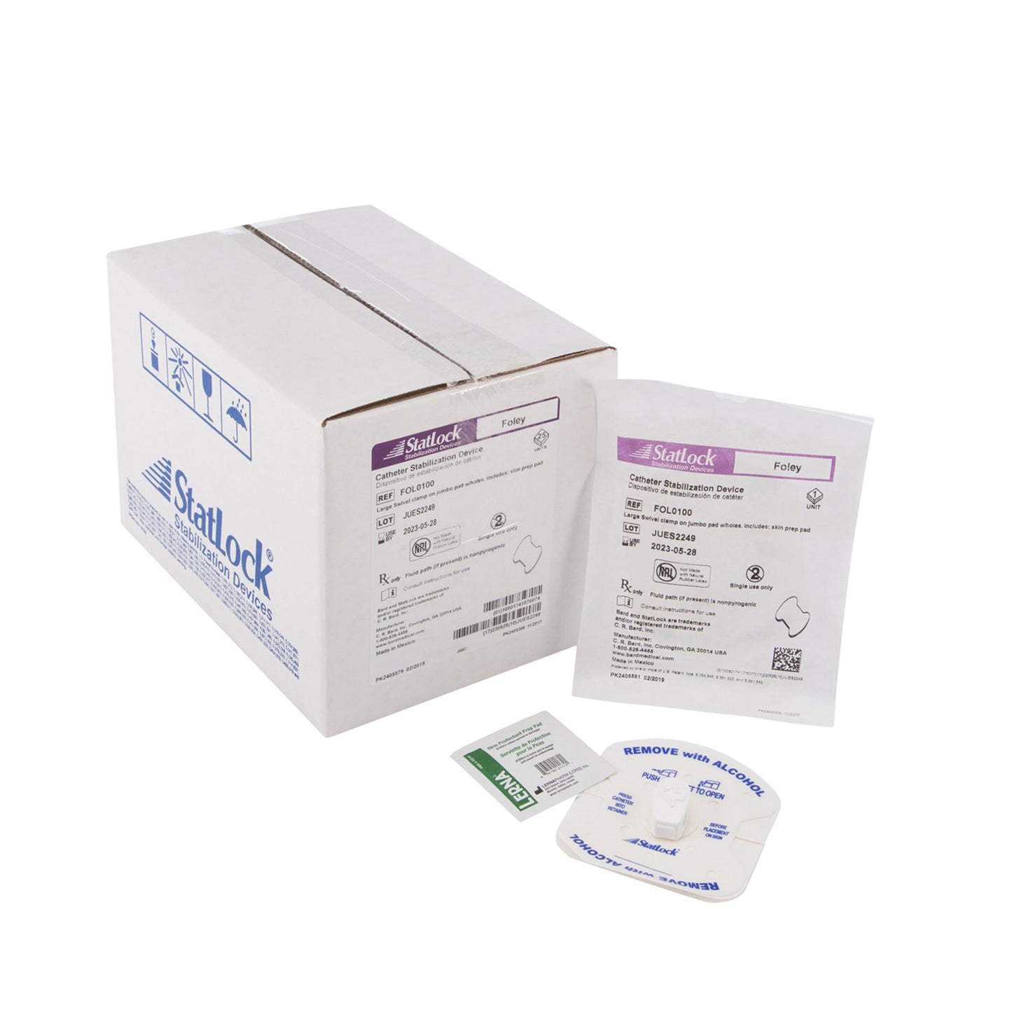 CATH SECURE, STATLOCK FOLEY SWIVEL SIL PET (25/BX) BARD