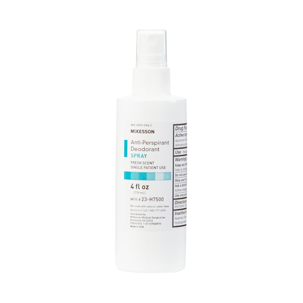 McKesson Antiperspirant / Deodorant, Fresh Scent, 4-ounce Spray Bottle, CS/48