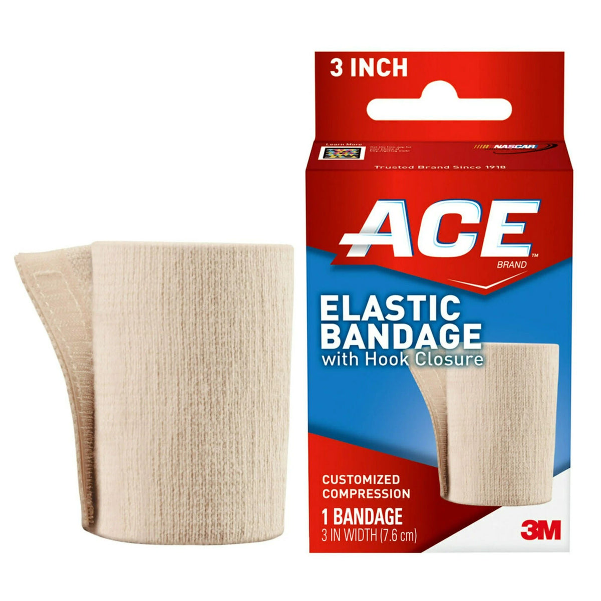 3M™ Ace™ Single hook-and-loop closure Elastic Bandage, 3 Inch Width, EA/1