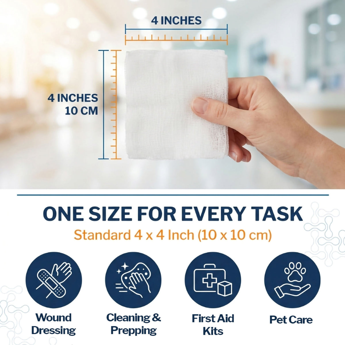 McKesson Gauze Sponge, 4 x 4 Inch, 12-Ply
