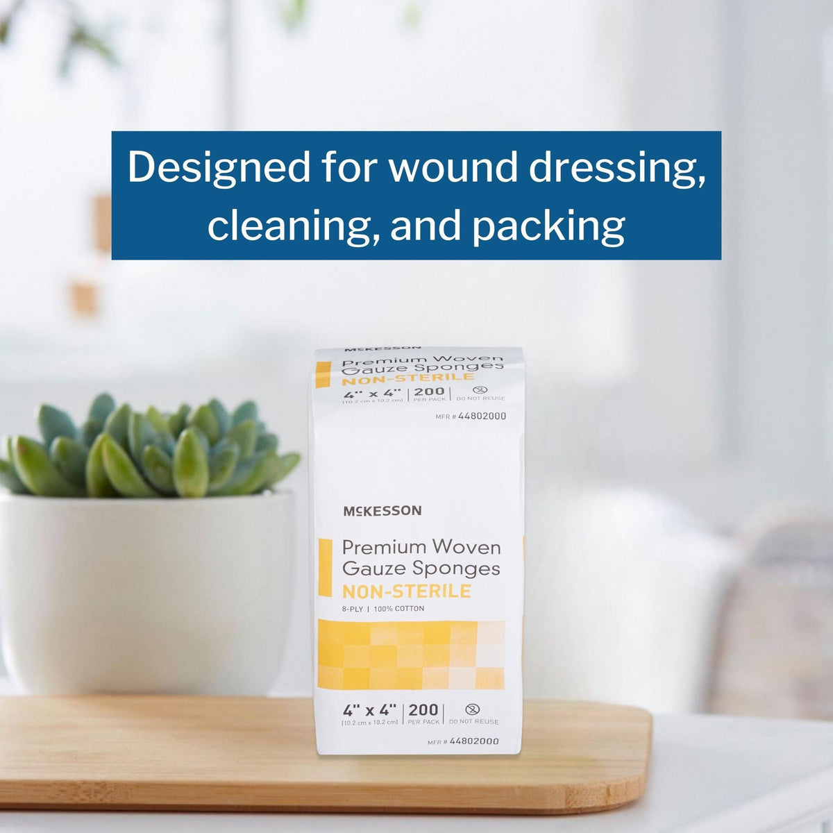 McKesson Gauze Sponge, 4 x 4 Inch, Eight Ply