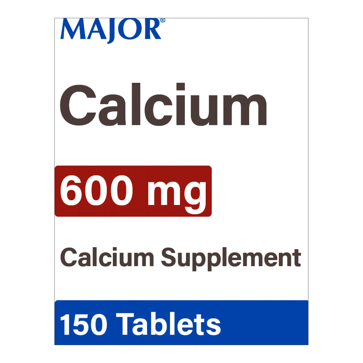 Major® 600-mg Calcium Carbonate Supplement, BT/1