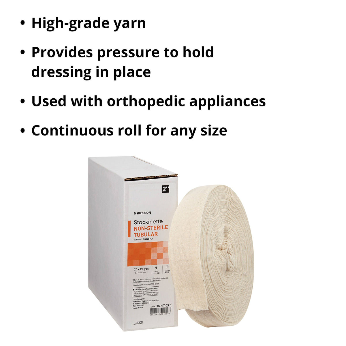 McKesson Beige Cotton Tubular Stockinette, 2 Inch x 25 Yard