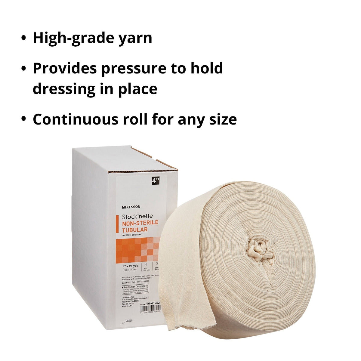 McKesson Beige Cotton Tubular Stockinette, 4 Inch x 25 Yard