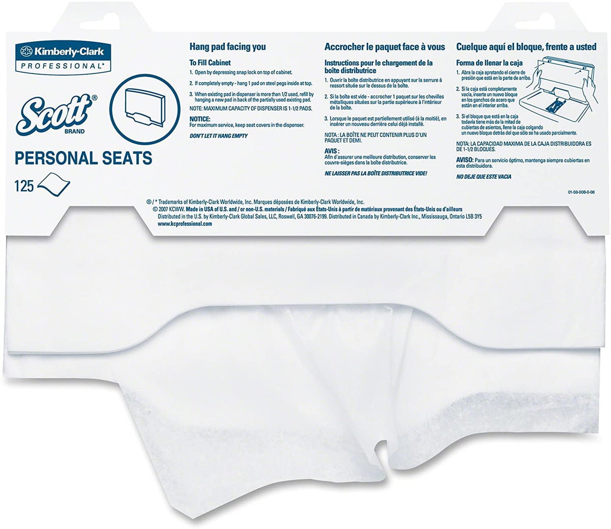 Scott® Toilet Seat Cover, 15 x 18 Inch, PK/1