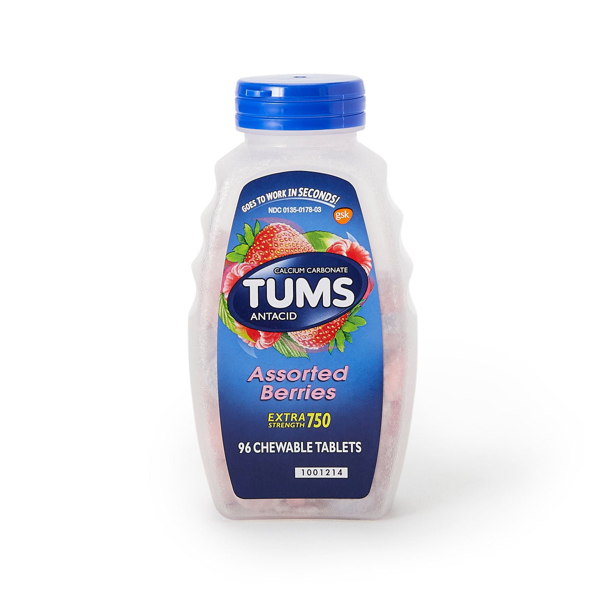 Tums® Extra Strength 750 Antacid Chewable Tablets Assorted Berries, BT/1