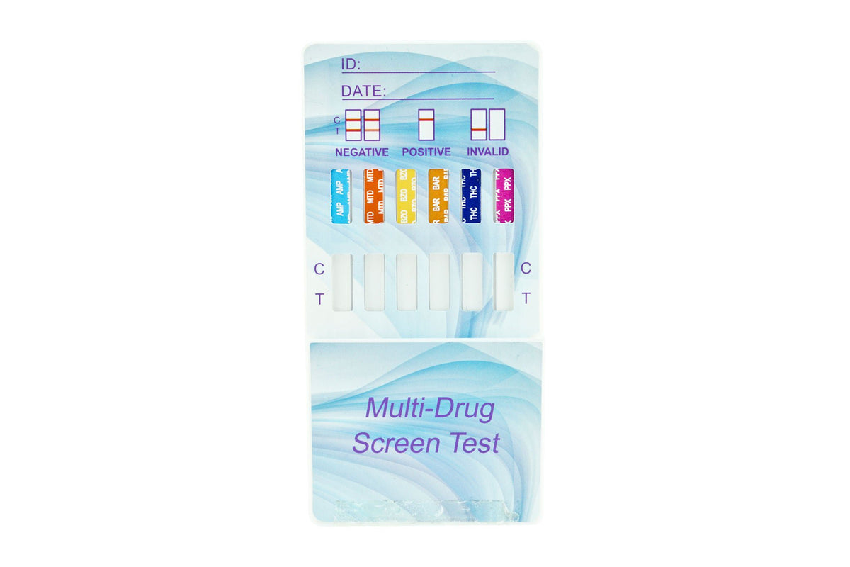 Drugs of Abuse Test Kit AMP, BZO, COC, OPI2000, THC 25 Tests CLIA Waived