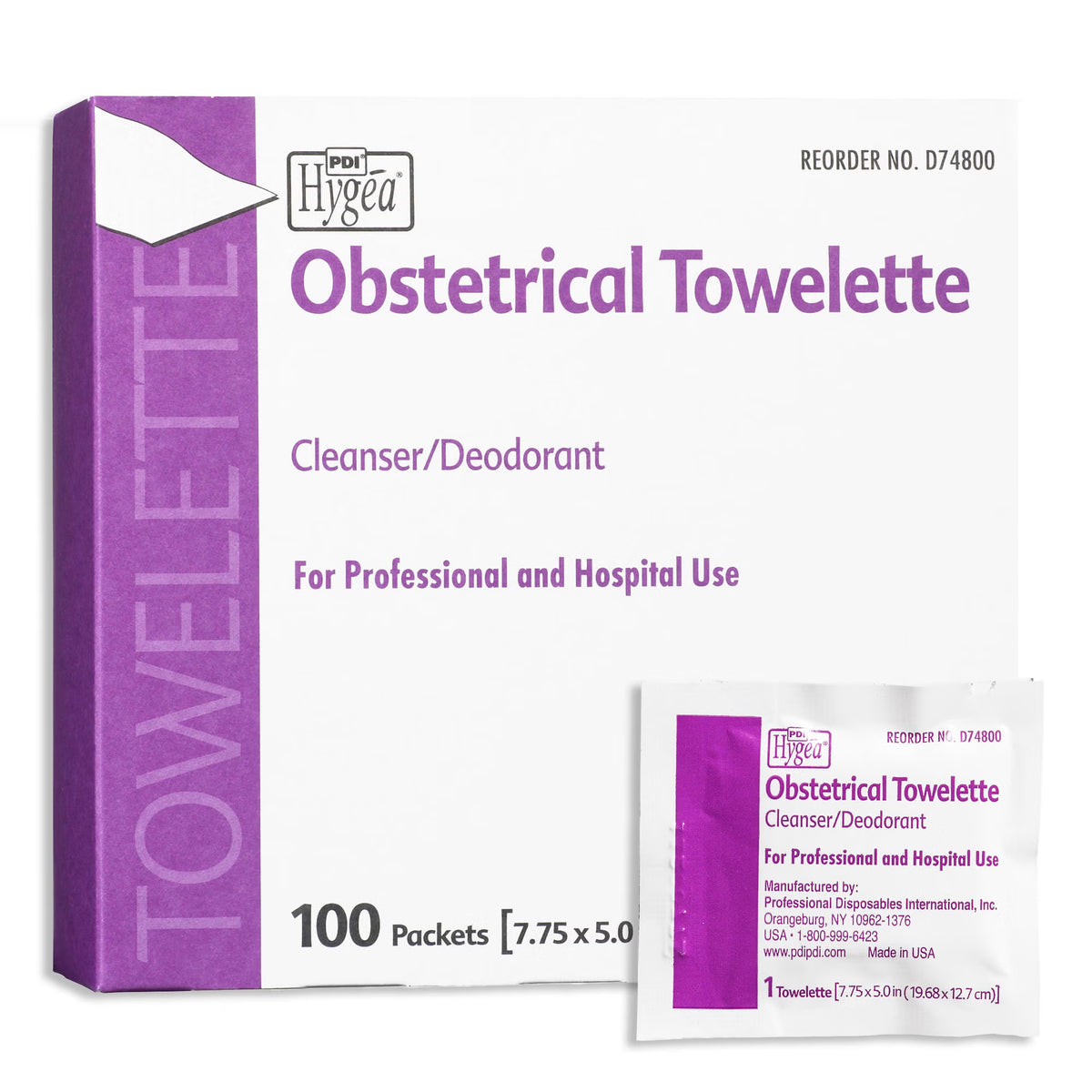 Hygea® Scented Obstetrical Towelette, Individual Pack, BX/100