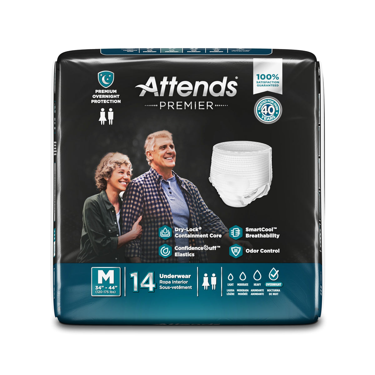 Attends Premier Underwear, Medium 36" - 44" - REPLACES 48ALIUW20