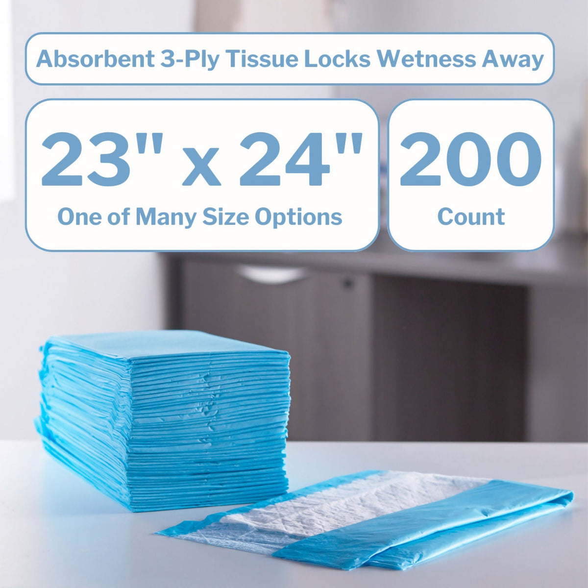 McKesson Procedure Underpad, 23 x 24 Inch