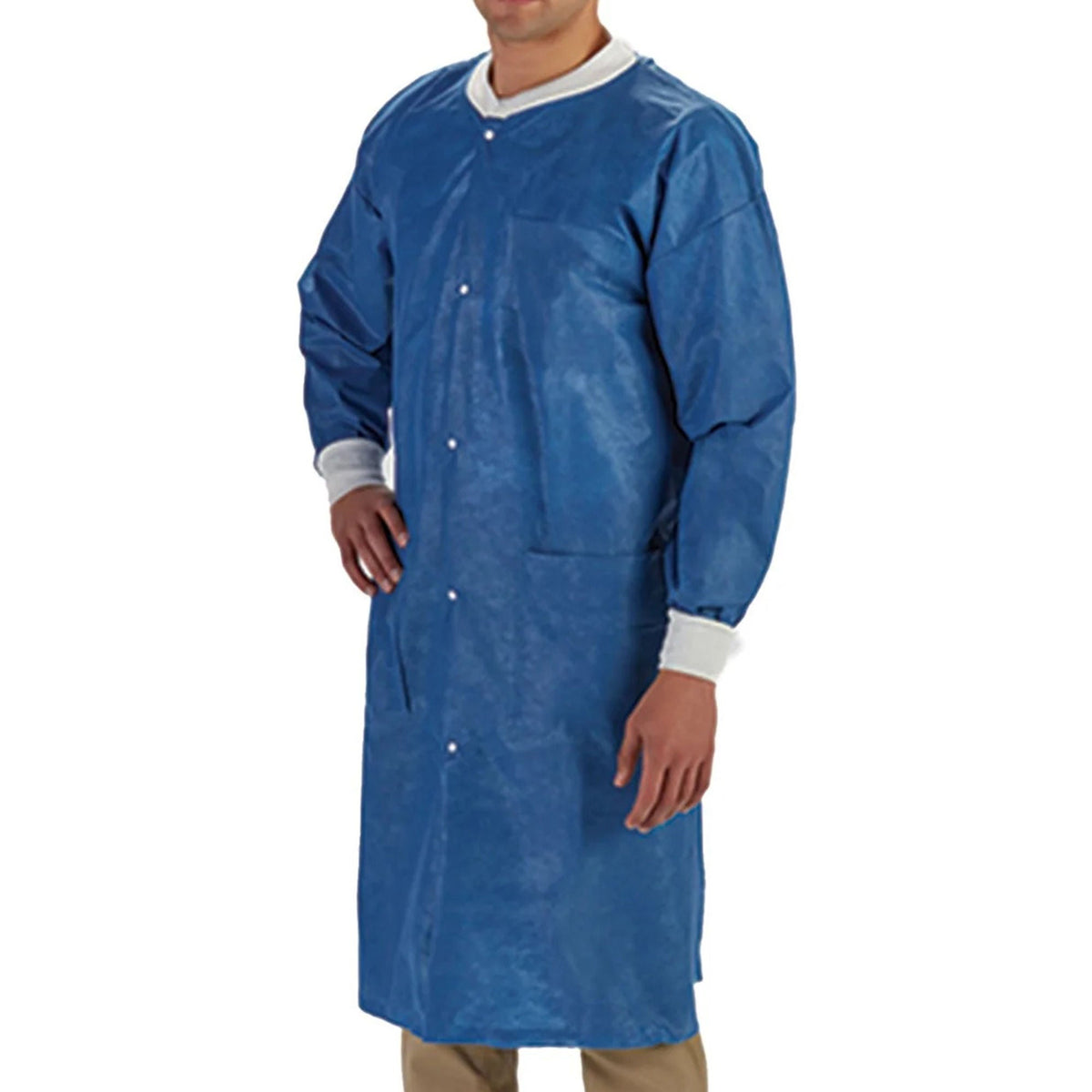 LabMates® Lab Coat, Large, Blue, BG/10