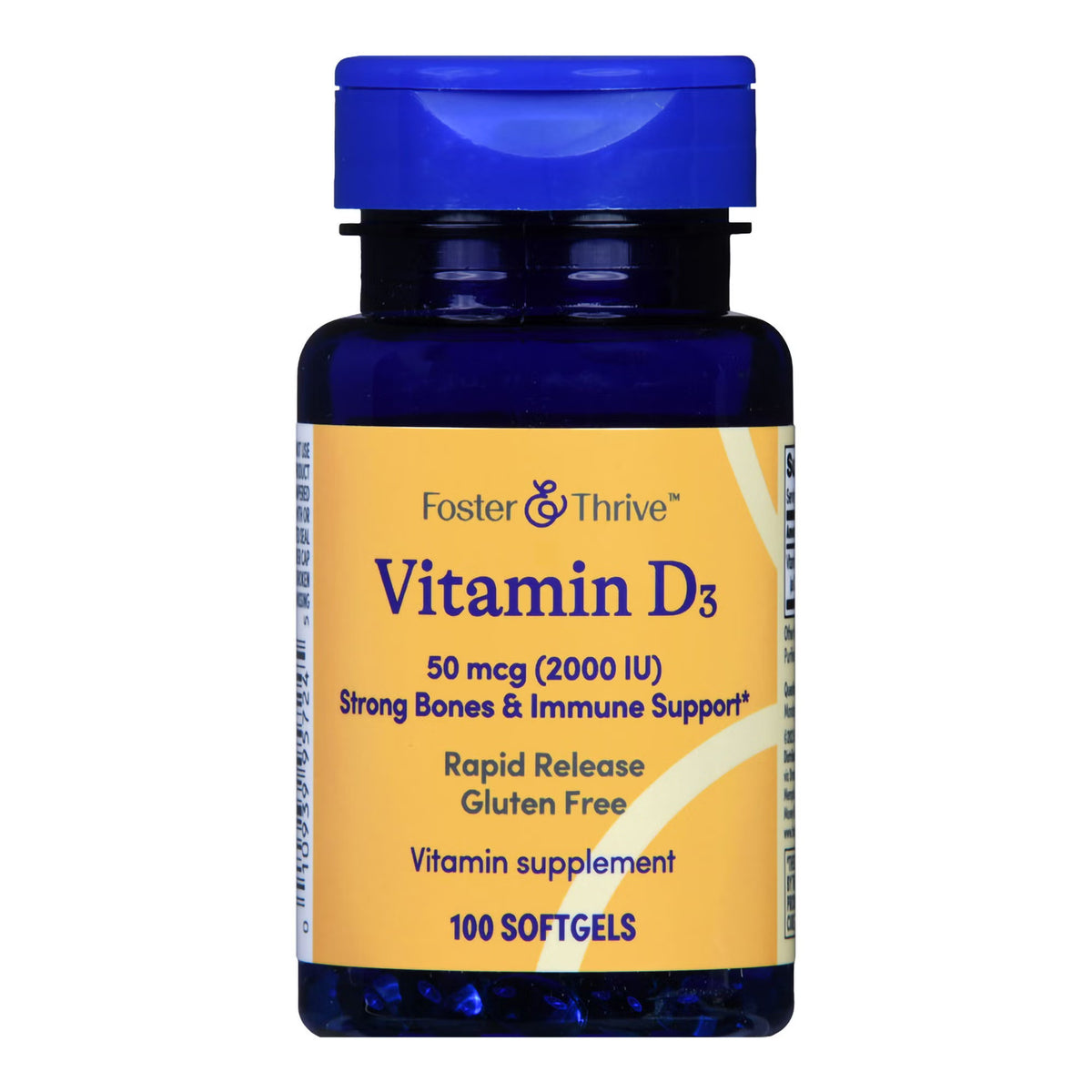 Foster & Thrive™ Vitamin D-3 50 mcg (2000 IU) Rapid Release Softgels, BT/1
