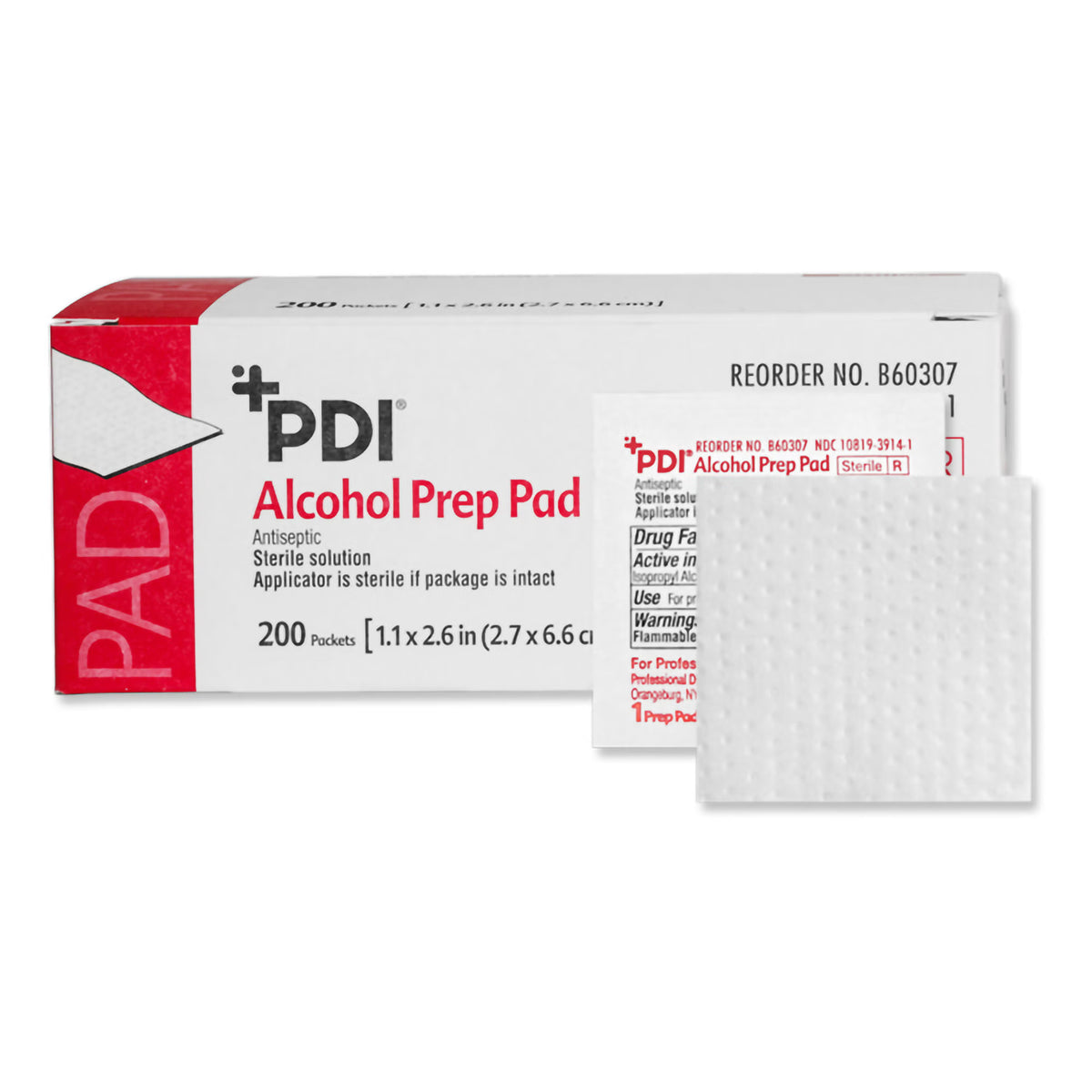 PDI® Alcohol Prep Pad, 2 x 2 Inch, BX/200