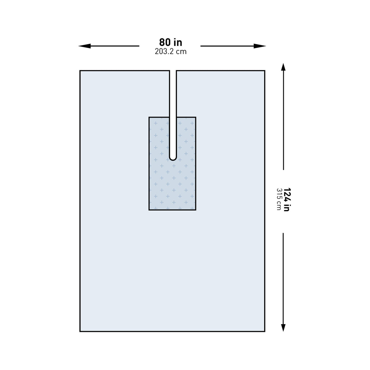 McKesson Sterile U-Drape with Split, 80 x 124 Inch, PK/1