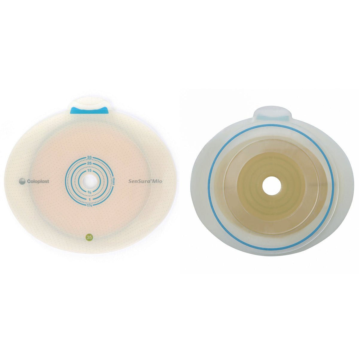 SenSura® Mio Flex Ostomy Barrier, 35 mm Stoma Opening, Red Match, BX/5