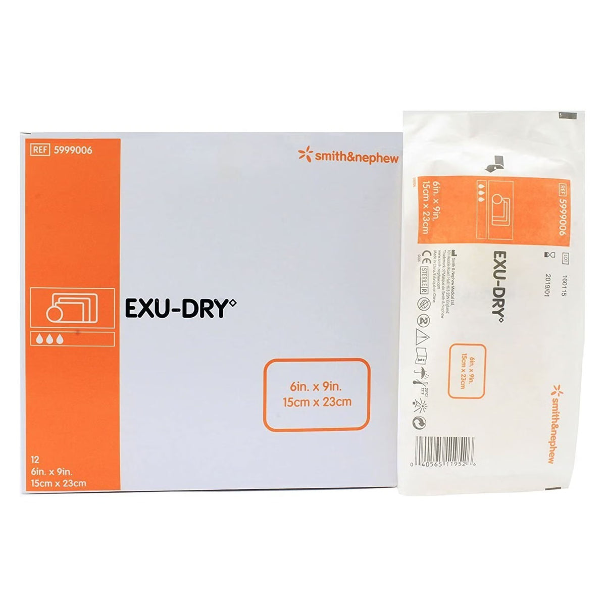 Smith & Nephew Exu-Dry Anti-Shear Super Absorbent Dressing, 6 x 9 inch, EA/1