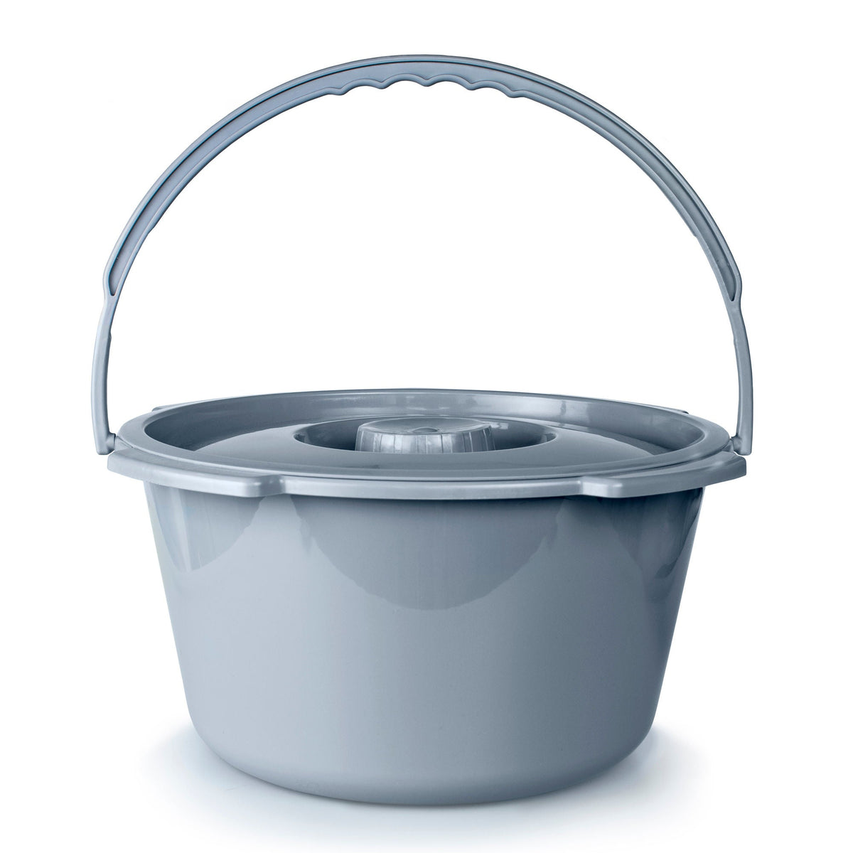 McKesson Commode Bucket With Metal Handle And Cover, 7-1/2 Quart, Gray, EA/1