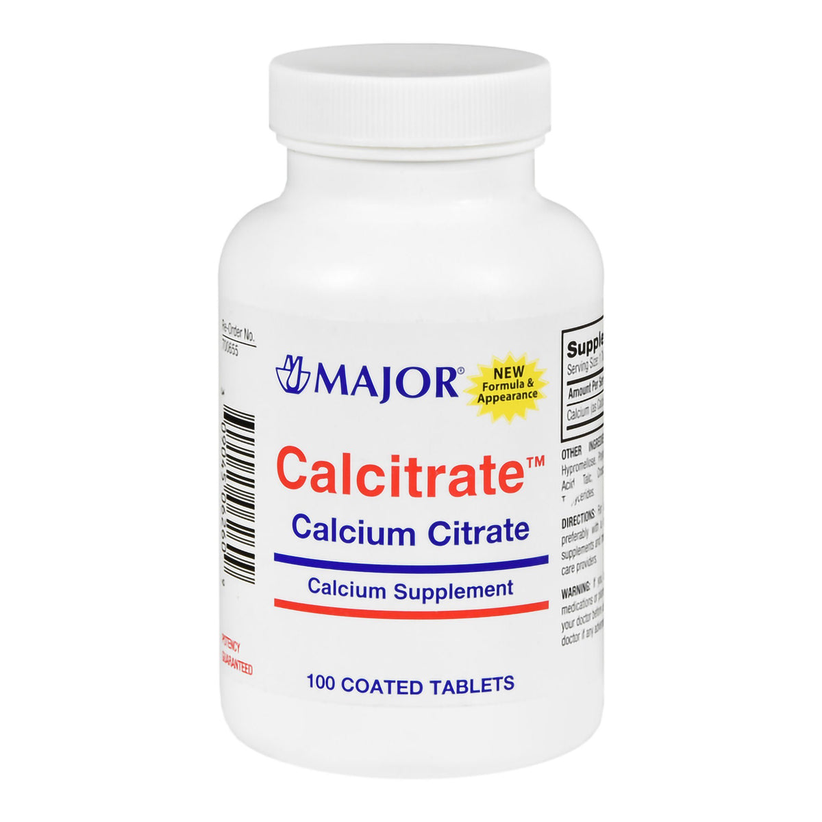 Major® Calcitrate™ 950-mg Calcium Citrate Supplement, BT/1