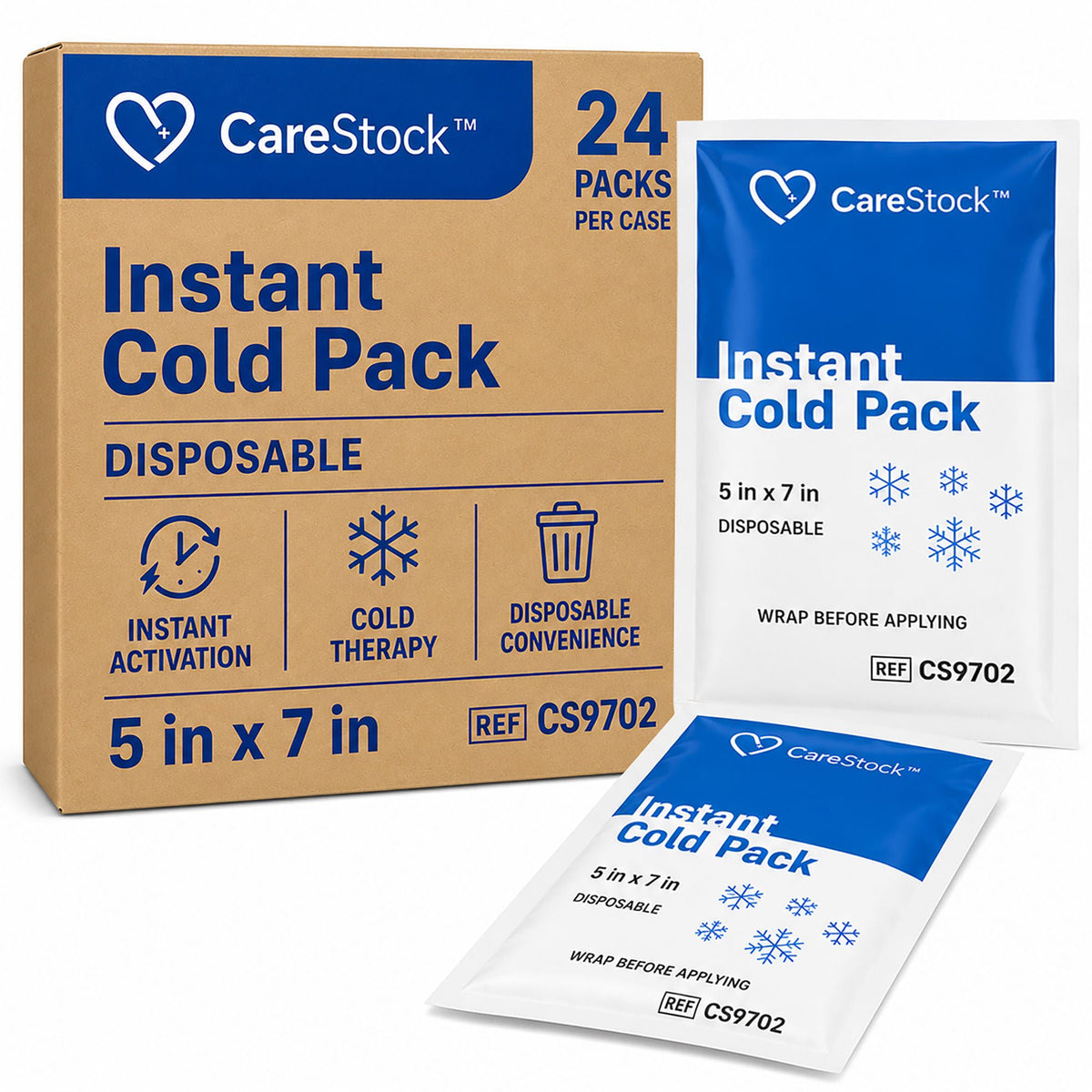 CareStock™ Instant Cold Pack, 5 x 7 Inch, CS/24