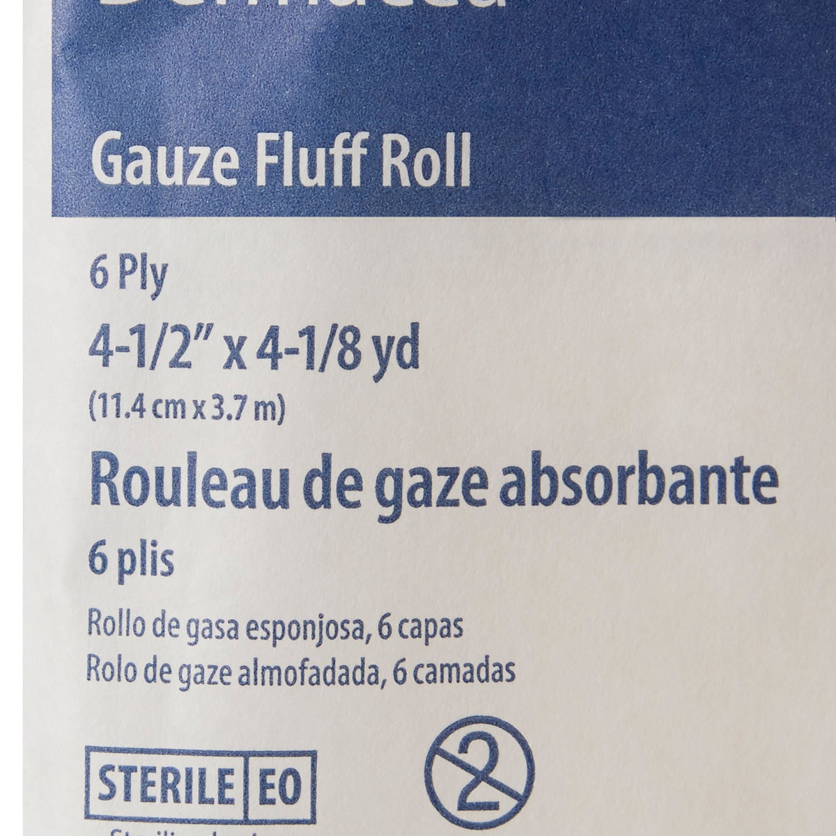 Dermacea™ Sterile Fluff Bandage Roll, 4-1/2 Inch x 4-1/10 Yard, 6-Ply