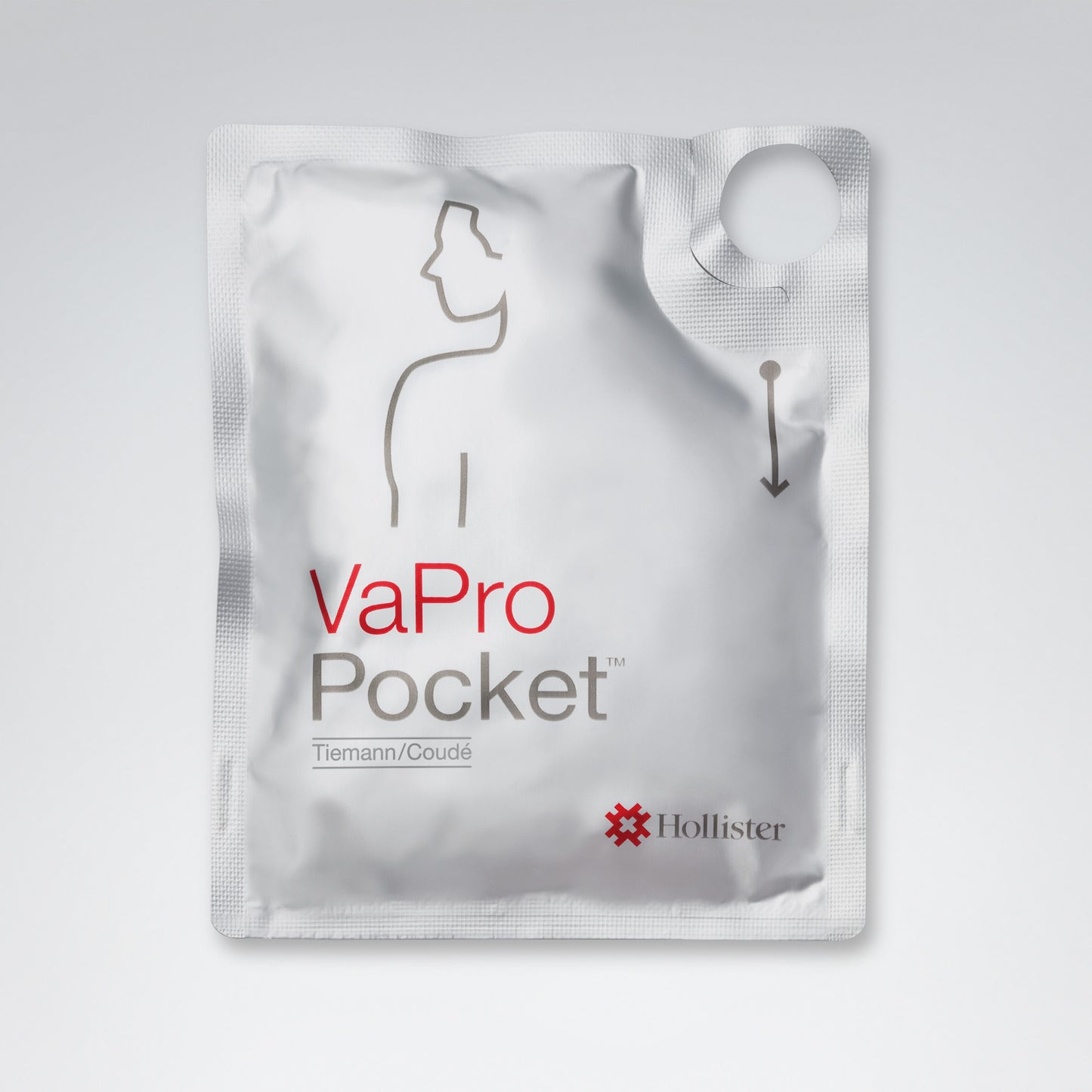 VaPro Pocket Coude No Touch Intermittent Catheter Without Collection Bag, 14 Fr., 16" long