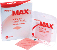 Polymem Max 8" x 8" Non-Adhesive PolyMeric Membrane Dressing, EA/1