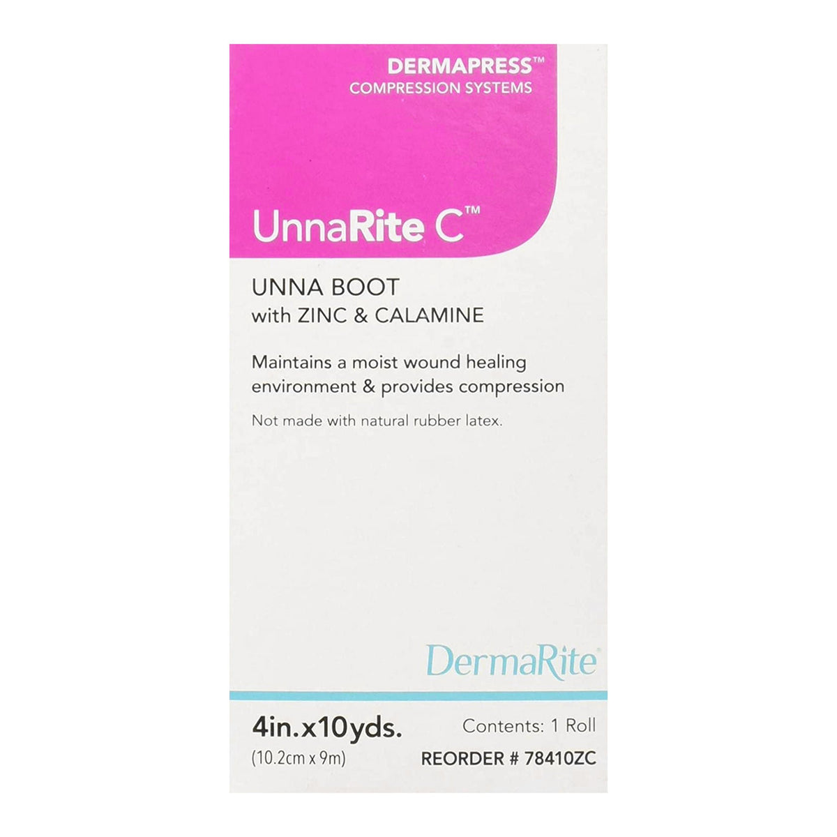 UnnaRite C™ Unna Boot with Calamine and Zinc Oxide, 4 Inch x 10 Yard, BX/1