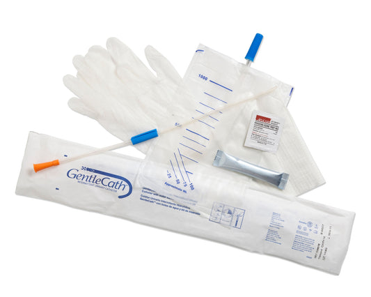 Convatec GentleCath Hydrophilic Urinary Catheter, Male, with Water Sachet and Insertion Kit, Straight, 10Fr, 15.7"
