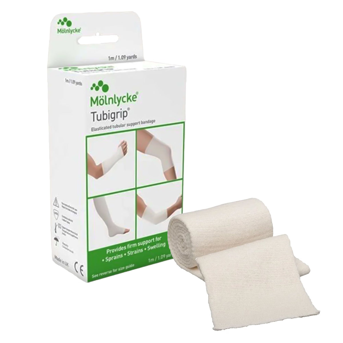 Tubigrip® Pull On Elastic Tubular Support Bandage, 1 Meter, Size F, EA/1