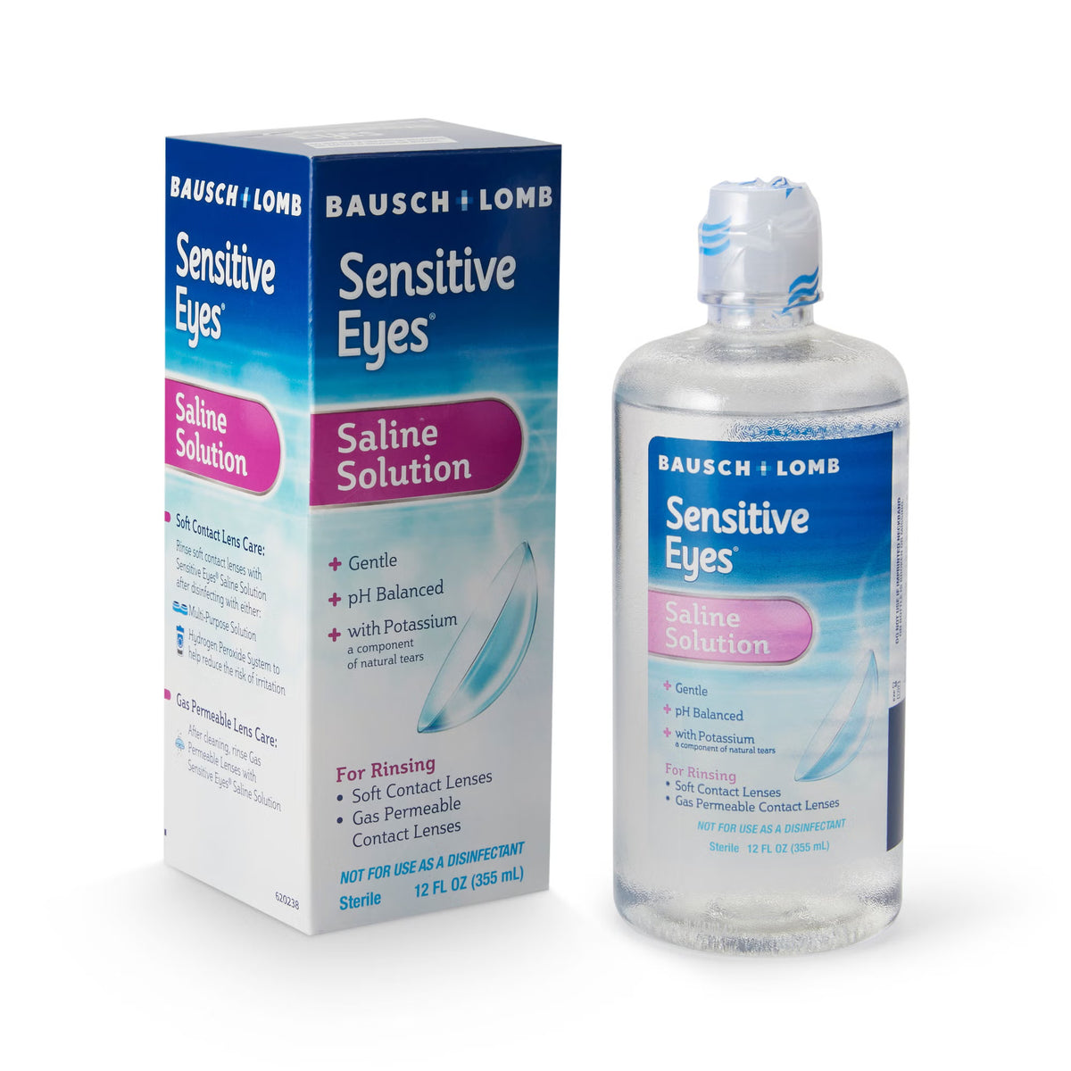 Sensitive Eyes® Plus Contact Lens Solution, 12-ounce Bottle, EA/1