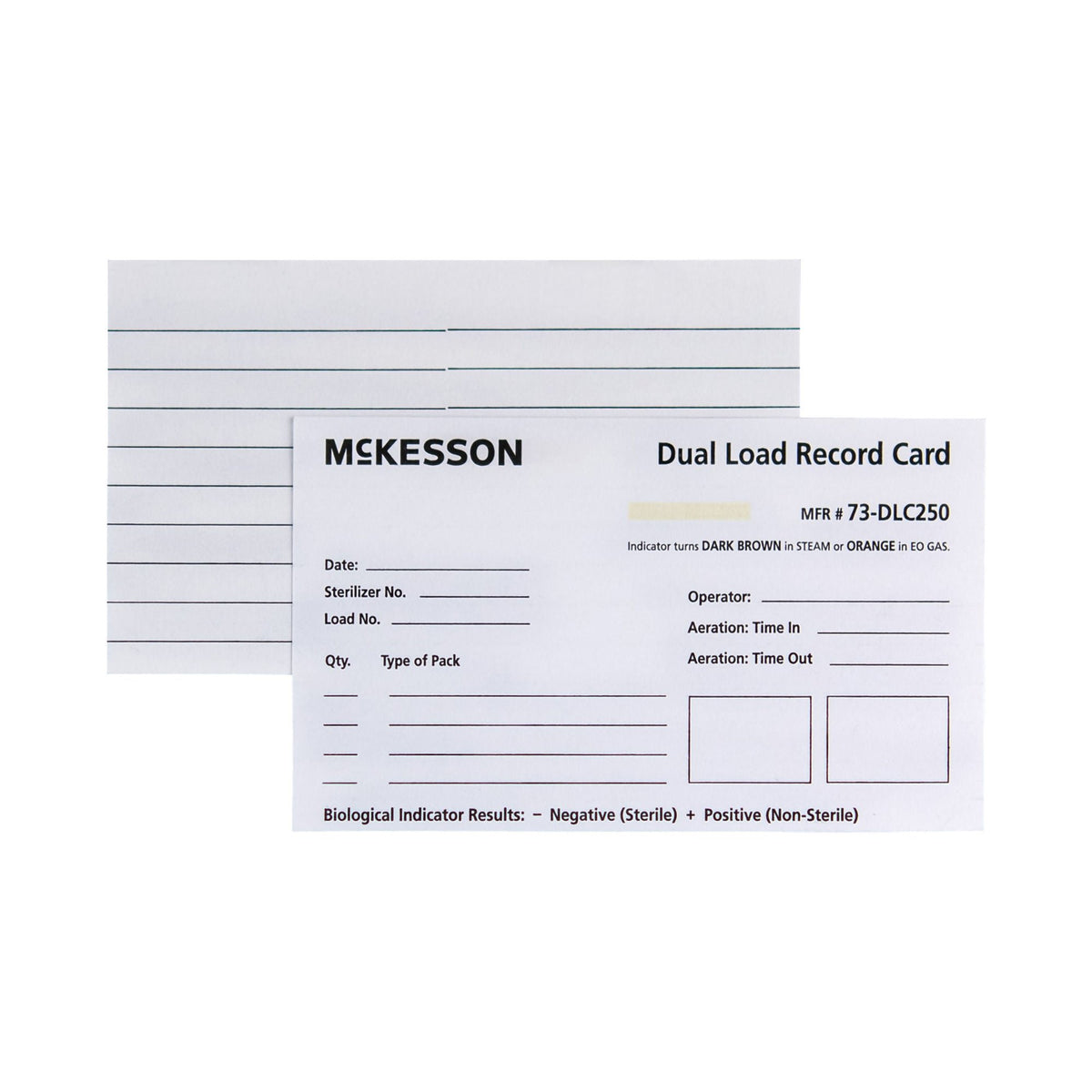 McKesson Sterilization Record Card