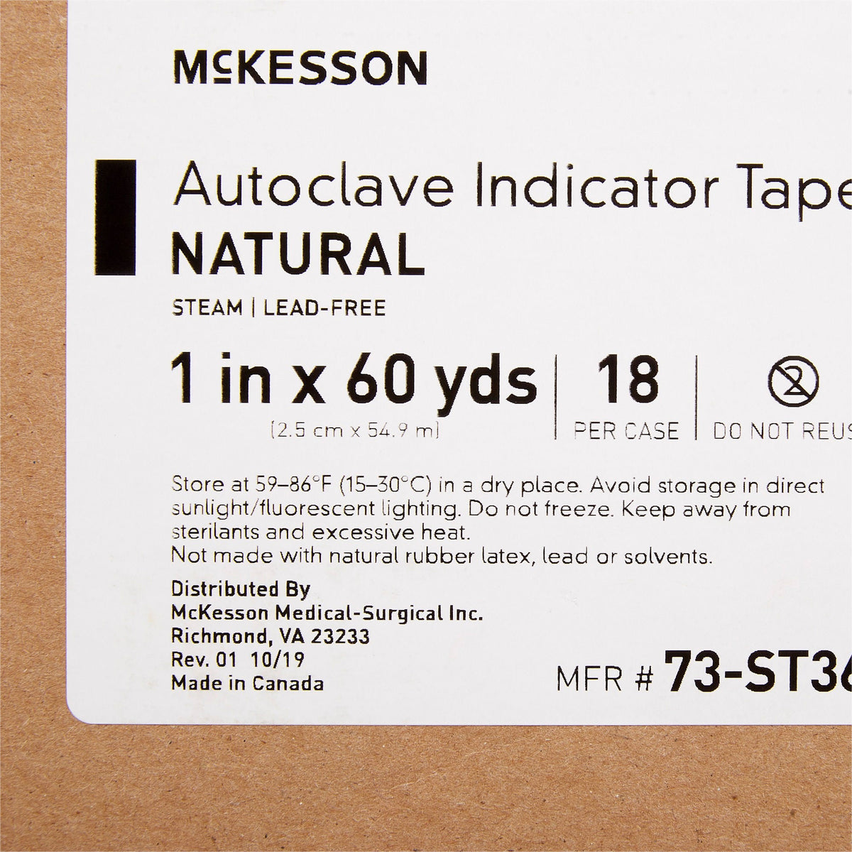 McKesson Steam Indicator Tape, 1 Inch x 60 Yard