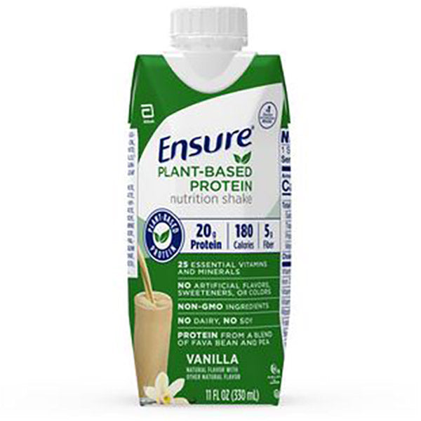 Ensure Plant-Based Protein Nutrition Shake, 11 oz. Carton, Vanilla Flavored, Retail, EA/1
