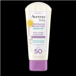 Aveeno Baby Continuous Protection Lotion, SPF 50, 3 fl oz