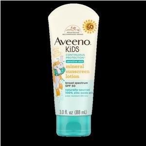 Aveeno Kids Continuous Protection Lotion, SPF 50, 3 fl oz