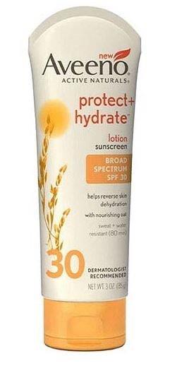Aveeno Protect + Hydrate Sunscreen Lotion, SPF 30, 3 oz