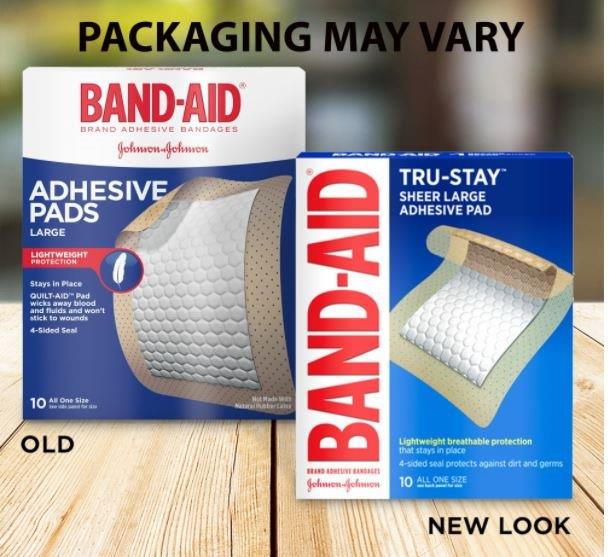 Band-Aid Tru Stay Large Adhesive Pad 10 ct, BX/10