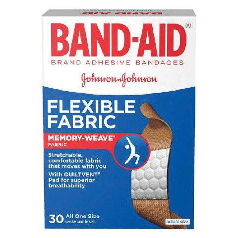 Band-Aid Flexible Fabric Adhesive Bandage, BX/30
