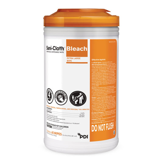 Sani-Cloth® Surface Disinfectant Cleaner, 65 Wipes per Canister, CS/6