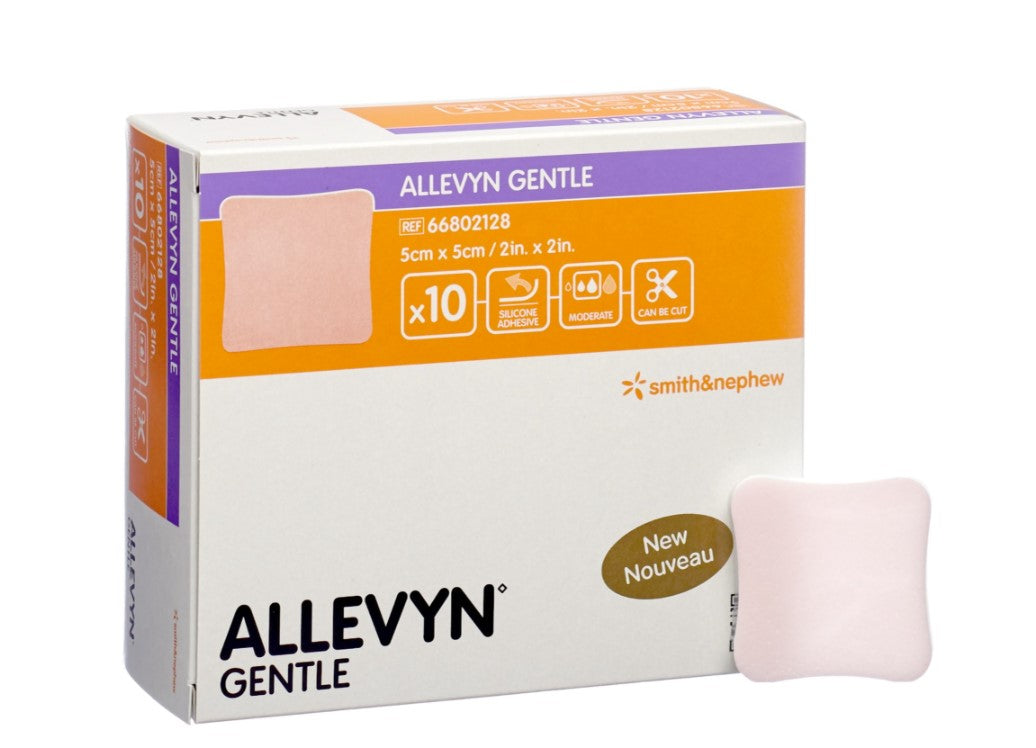 ALLEVYN Gentle Non-Bordered Foam Dressing, 2" x 2", EA/1