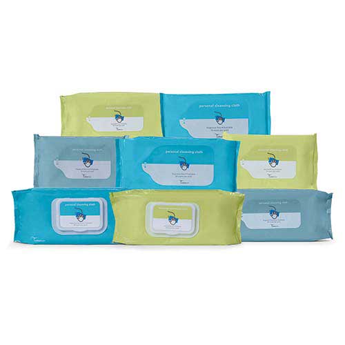 Personal Cleansing Cloth, 3.2% Dimethicone, Non-Flushable, Fragrance Free, PK/42