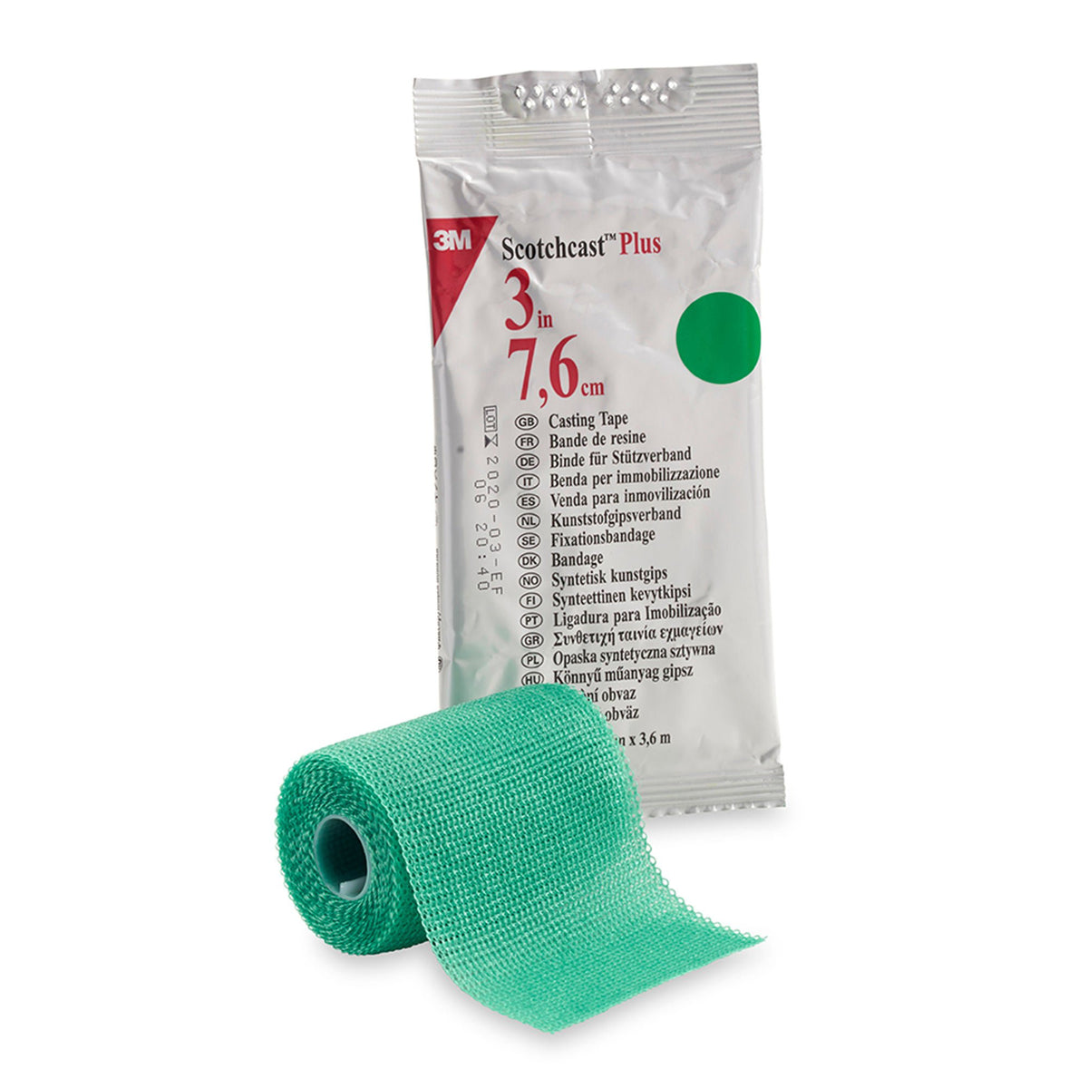 3M™ Scotchcast™ Plus Green Cast Tape, 3 Inch x 4 Yard, BX/10