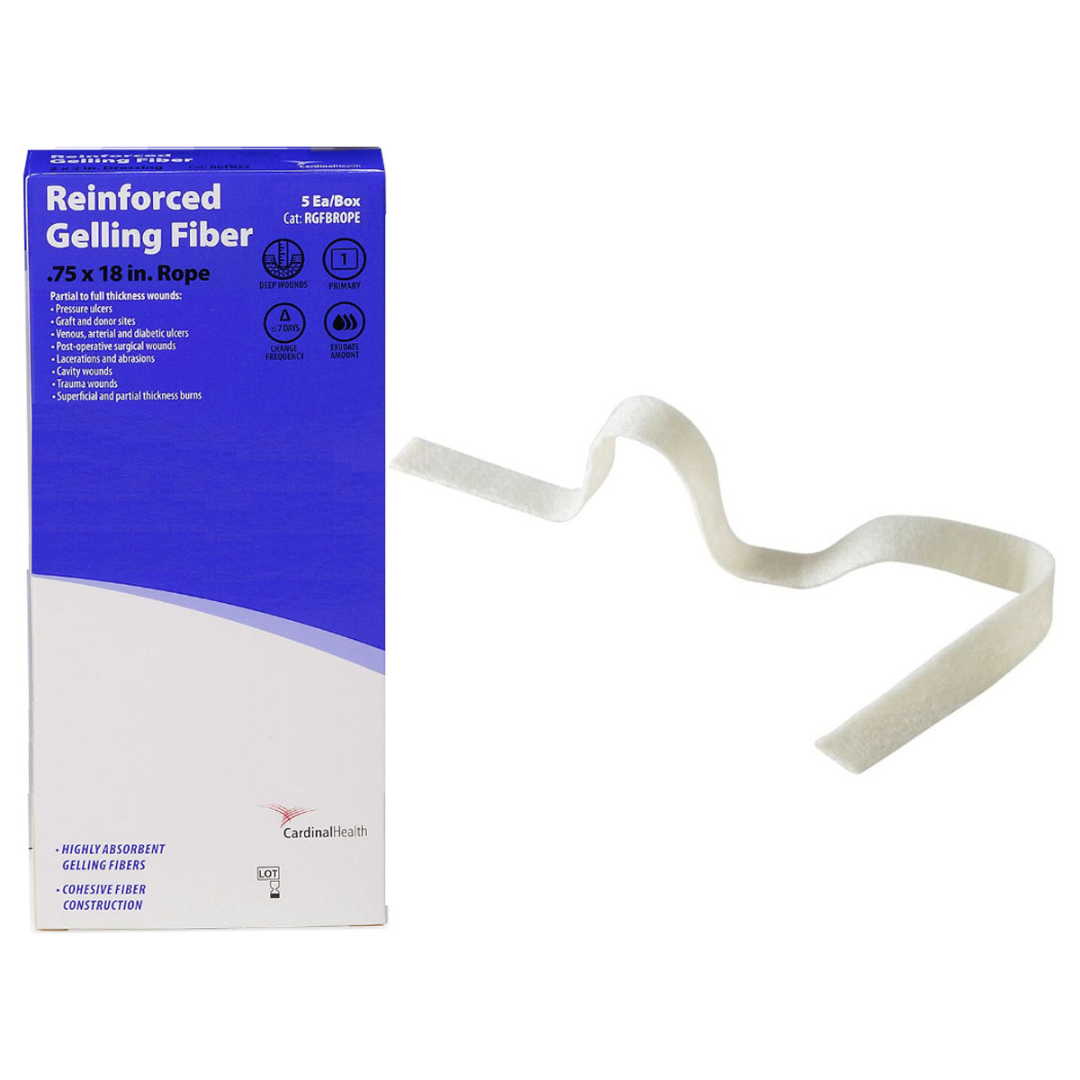 Cardinal Health Reinforced Gelling Fiber, 0.75" x 18" Rope, EA/1